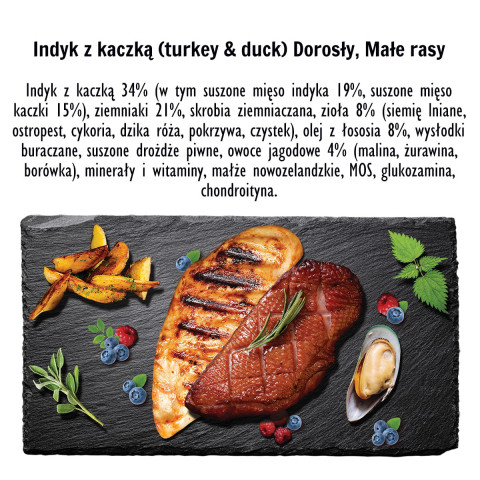 PAKA ZWIERZAKA Indyk z kaczką S - sucha karma dla psa - 1,5kg - Galeria zdjęcie 2