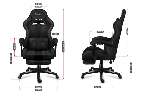 Fotel gamingowy Huzaro Force 4.7 Carbon Mesh - Galeria zdjęcie 11