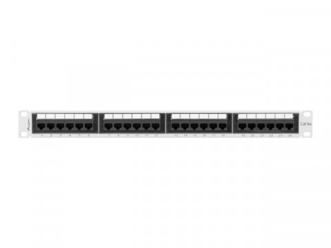 LANBERG PATCH PANEL 24 PORT 1U 19" KAT.6A UTP - Galeria zdjęcie 5