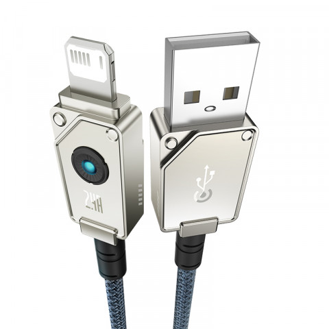 Kabel Baseus Unbreakable USB-IP 2.4A 2m (biały) - Galeria zdjęcie 5