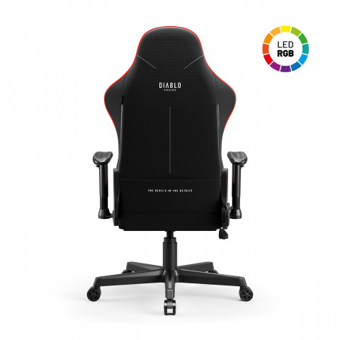 Fotel gamingowy DIABLO X-ST4RTER fotel czarny LED - Galeria zdjęcie 4