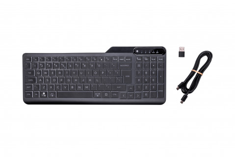 Klawiatura HP 400 Backlit Wired Keyboard przewodowa czarna 7N7C0AA - Galeria zdjęcie 1