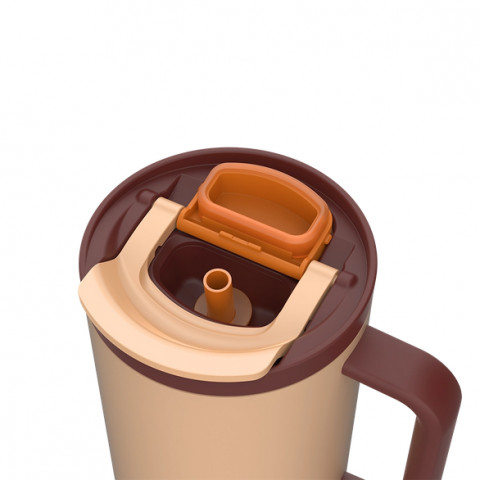 Kubek termiczny z teleskopową słomką Kambukka Rio Tumbler 950ml Almond Dream - Galeria zdjęcie 9