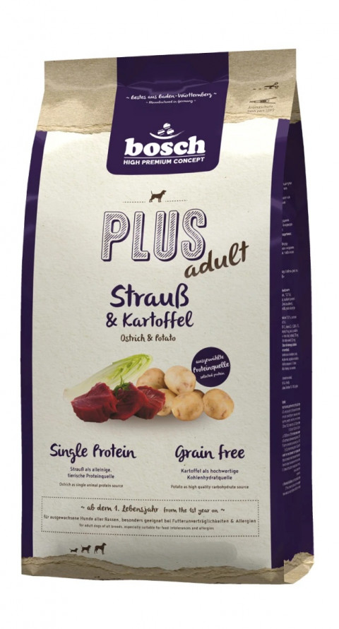 BOSCH Plus Adult Struś i ziemniaki - sucha karma dla psa - 2,5kg - Galeria zdjęcie 1
