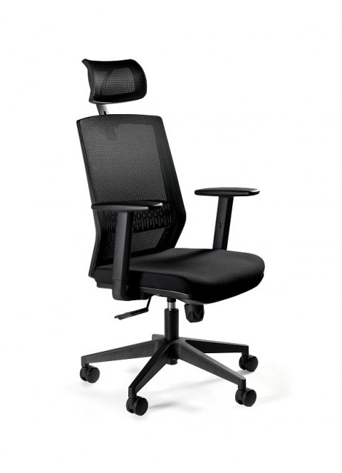 Ergonomiczny fotel biurowy ESTA czarny - Galeria zdjęcie 1
