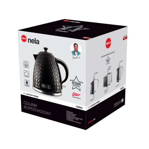 ELDOM CZAJNIK NELA,POJ.1,7 L,MOC 2000 W,CZARNY C26 - Galeria zdjęcie 9