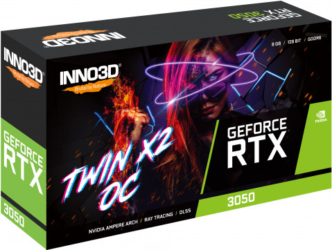 Karta graficzna INNO3D GeForce RTX 3050 TWIN X2 OC 8GB GDDR6 (N30502-08D6X-1711VA41) - Galeria zdjęcie 2