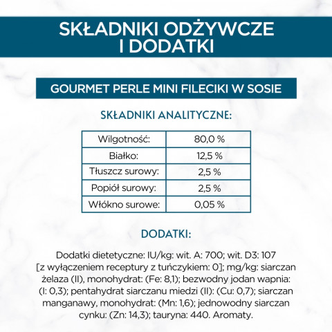 PURINA Gourmet Perle Mini fileciki w sosie - mokra karma dla kota - 60x85g - Galeria zdjęcie 9