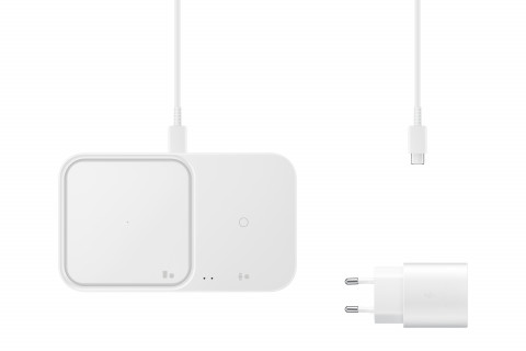 Samsung Wireless Charger Duo (with Travel Adapter), White - Galeria zdjęcie 7