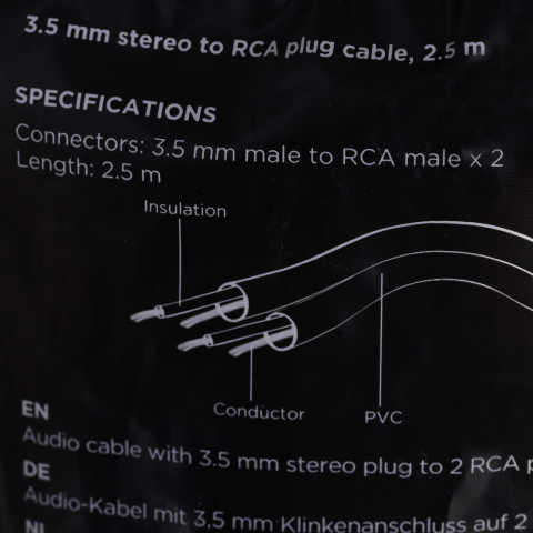 Kabel minijack-2xrca (chinch) m/m 2.5m cca-458-2.5m - Galeria zdjęcie 5