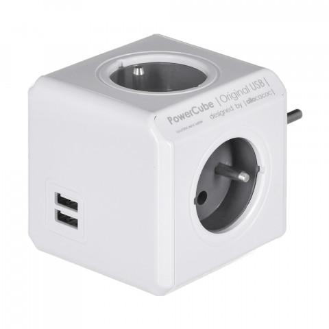Allocacoc Przedłużacz PowerCube Original USB Grey - Galeria zdjęcie 2