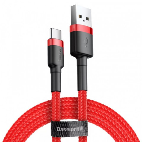 BASEUS KABEL USB DO USB-C CAFULE 2A 3M (CZERWONY) - Galeria zdjęcie 4