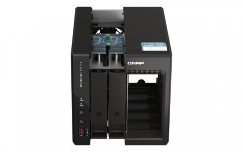 Qnap TS-253E-8G, Tower, 2 x 2.5"/3.5" SATA, Intel Celeron J6412 4C/4T, 8 GB DDR4 onboard not expandable, 2 x 2.5GbE, External adapter (PSU) - Galeria zdjęcie 3