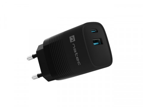 NATEC ŁADOWARKA RIBERA GAN 1X USB-A + 1X USB-C 30W - Galeria zdjęcie 1