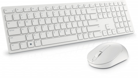 Dell Zestaw bezprzewodowy klawiatura + mysz KM5221W biały - Galeria zdjęcie 3