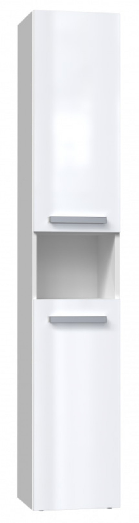 Szafka łazienkowa NEL I 31x30xH174 biel połysk - Galeria zdjęcie 1