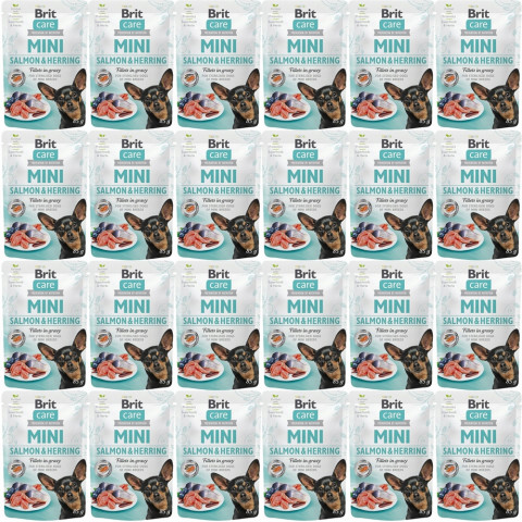 BRIT Care Mini Salmon&Herring Sterilised - mokra karma dla psa - 24x85g - Galeria zdjęcie 1