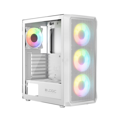 LOGIC OBUDOWA PORTOS ARGB MIDI USB 3.0 WHITE - Galeria zdjęcie 3
