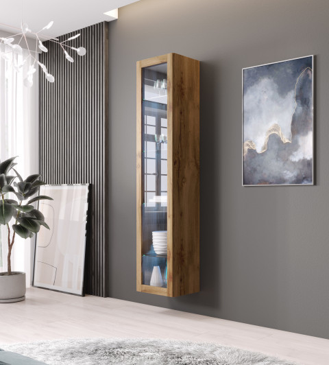 Witryna VIGO szkło'180' 180/40/30 dąb wotan - Galeria zdjęcie 3