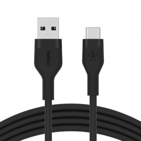 Kabel Belkin BoostCharge Flex USB-C to USB-A Cable 15W 3m Silicone Black - Galeria zdjęcie 3