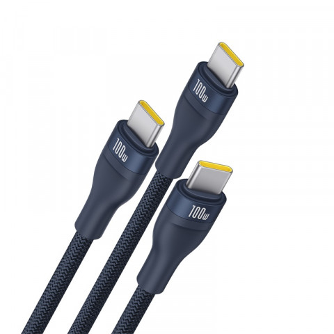 Kabel Baseus Flash Series 3 100W 1,5m (niebieski) - Galeria zdjęcie 2