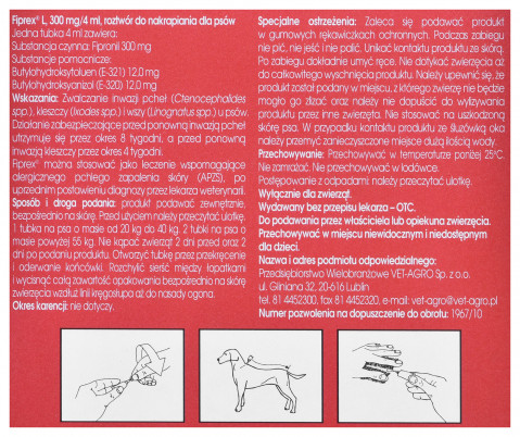 FIPREX Krople przeciw pasożytom dla psa L - 4 ml - Galeria zdjęcie 5