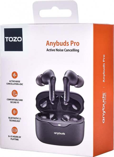 Słuchawki TWS TOZO Anybuds Pro Black - Galeria zdjęcie 3