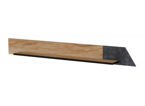Półka OVO 130x20xH15 dąb/beton - Galeria zdjęcie 1