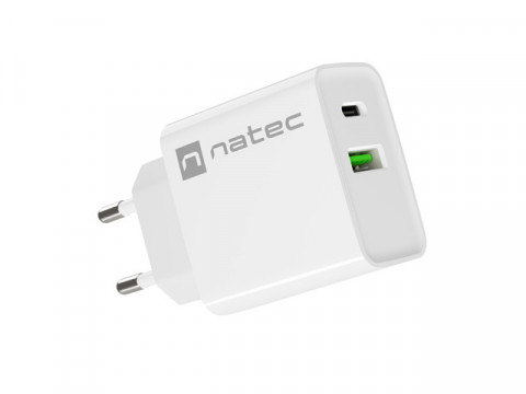 NATEC ŁADOWARKA SIECIOWA RIBERA USB-A+USB-C 20W PD - Galeria zdjęcie 7