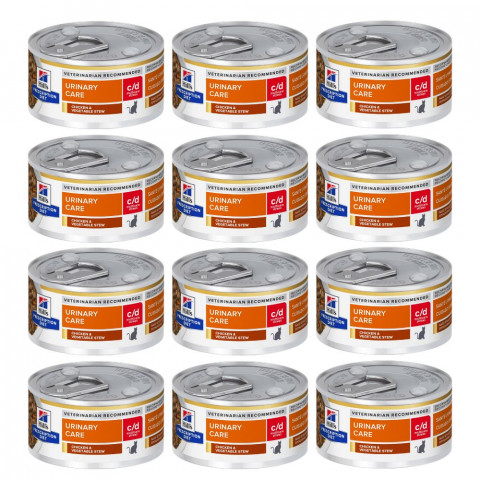 HILL'S Prescription Diet Feline c/d Urinary Stress Stews - mokra karma dla kota - 12x82g - Galeria zdjęcie 1