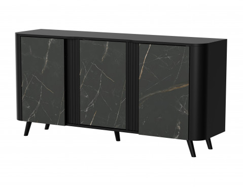 Komoda VOLARE 151x39x75 czarny/san sebastian - Galeria zdjęcie 1