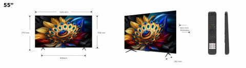 Telewizor TCL 55C655 55" QLED 4K Google TV 2.1 ONKYO Dolby Atmos Dolby Vision HDMI 2.1 - Galeria zdjęcie 2
