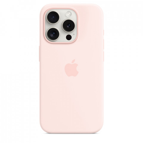 Apple iPhone 15 Pro Silicone Case with MagSafe - Light Pink - Galeria zdjęcie 3
