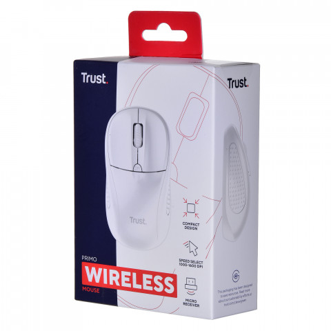 Mysz TRUST Primo Wireless Mouse matt white (24795) - Galeria zdjęcie 12