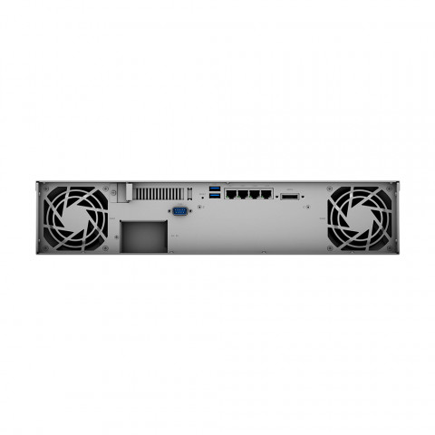 NAS Synology RS1221+; 2U RACK; 8x (3.5" SATA HDD/2.5" SATA HDD); AMD Ryzen V1500B; 4 GB DDR4 ECC SODIMM, 4x 1GbE RJ-45 - Galeria zdjęcie 4