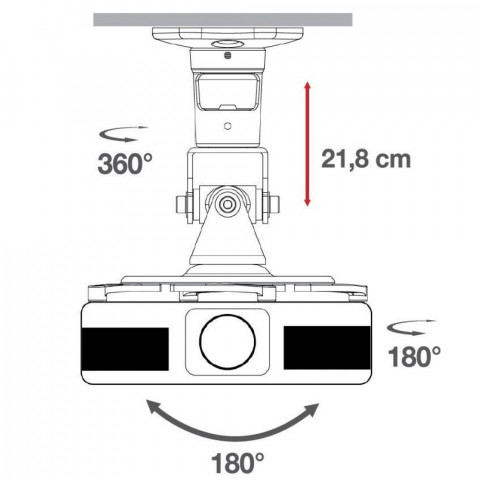 TECHLY UCHWYT DO PROJEKTORA SUFITOWY 22CM 10KG BIA - Galeria zdjęcie 4