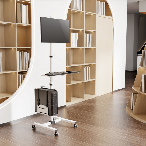 MACLEAN STAND WÓZEK DO MONITORA KOMPUTERA MC-793 W - Galeria zdjęcie 5