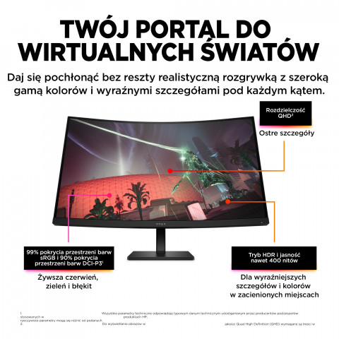 MONITOR HP LED, QHD 32" OMEN 32c (780K6E9) 165Hz - Galeria zdjęcie 11