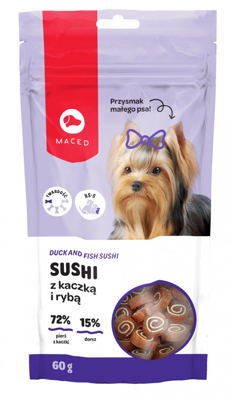 MACED Sushi z kaczką i rybą - przysmak dla psa - 60 g - Galeria zdjęcie 1