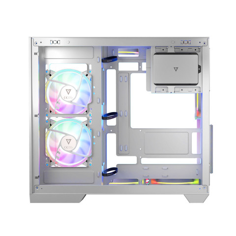 MODECOM OBUDOWA VOLCANO PANORAMA ARGB 3F MIDI WHT - Galeria zdjęcie 12