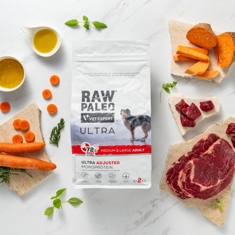 VETEXPERT Raw Paleo Ultra Medium&Large Adult Wołowina - sucha karma dla psa - 2kg - Galeria zdjęcie 6