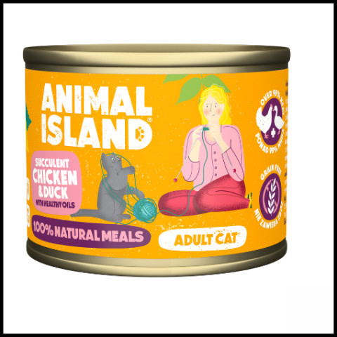 ANIMAL ISLAND Kurczak z kaczką - mokra karma dla kota - 200g - Galeria zdjęcie 1