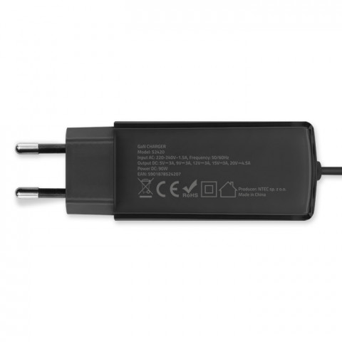 QOLTEC ŁADOWARKA SIECIOWA 90W GAN | 5-20V | 3-4.5A - Galeria zdjęcie 10