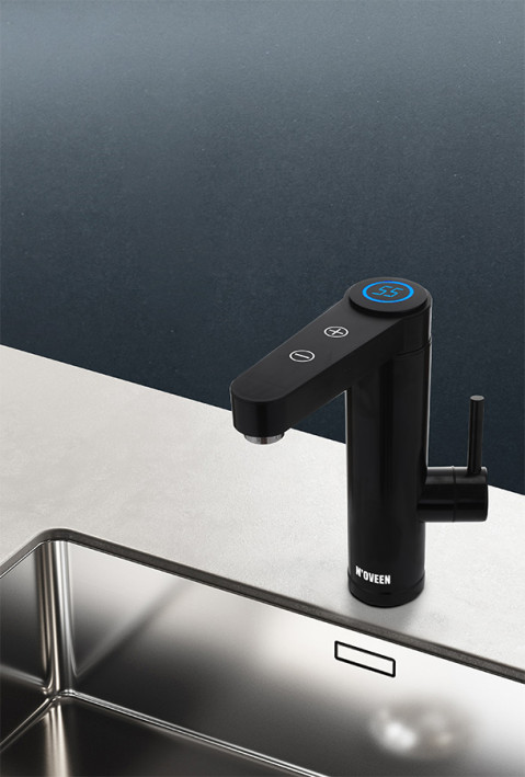 Przepływowy podgrzewacz wody NOVEEN IWH965 INOX BLACK table montage - Galeria zdjęcie 3
