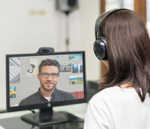 Kamera LOGITECH C505E HD Webcam Black - Galeria zdjęcie 2