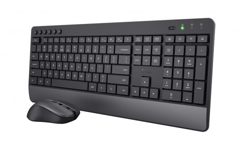 Klawiatura i mysz TRUST TREZO WIRELESS DESKSET ECO US (24529) - Galeria zdjęcie 1