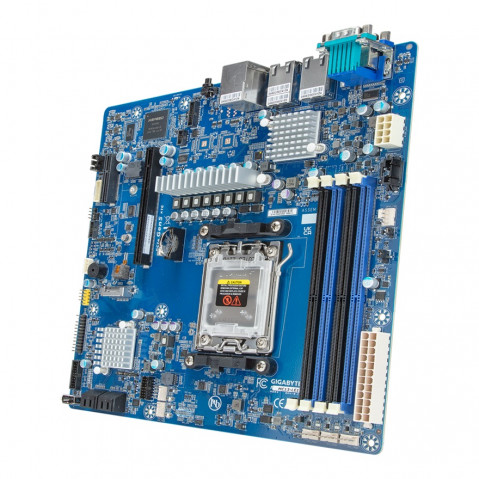 Płyta główna Gigabyte MC13-LE1 1x AM5 AMD Epyc 4004/Ryzen 7000 B650E (4xDIMM, 4x SATA, 1xM.2, 2x10Gbe, IPMI, mATX) - Galeria zdjęcie 2