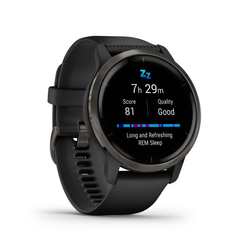 Zegarek Garmin Venu 2 (45 mm) Slate Stainless Steel Bezel / Black Case / Silicone Band - Galeria zdjęcie 54