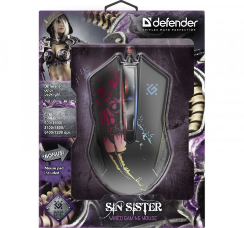 DEFENDER MYSZ PRZEWODOWA SIN'SISTER GM-933 52933 - Galeria zdjęcie 4