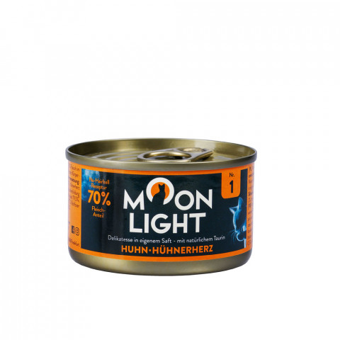 MOONLIGHT Dinner nr 1 Kurczak i serca kurczaka - mokra karma dla kota - 80g - Galeria zdjęcie 1